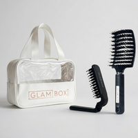 Glam Box Travel Bag Snow with Liquorice Miracle Brush & Liquorice Mini Miracle Bestie