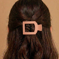 Glam Flat Claw Clip Small Blush