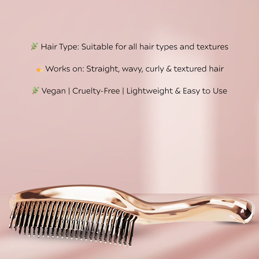 Glam Sleek Styler Brush Rose Gold & Black Sleep Bonnet Bestie Bundle