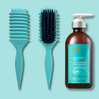 Curl Brush Ocean & Moroccan Oil Intense Cream Bestie Bundle
