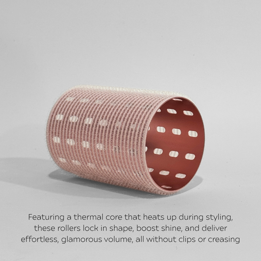 Glam Thermal Velcro Roller Pink Large