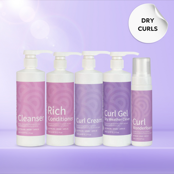 Clever Curl Dry Curly Hair Glam Bundle