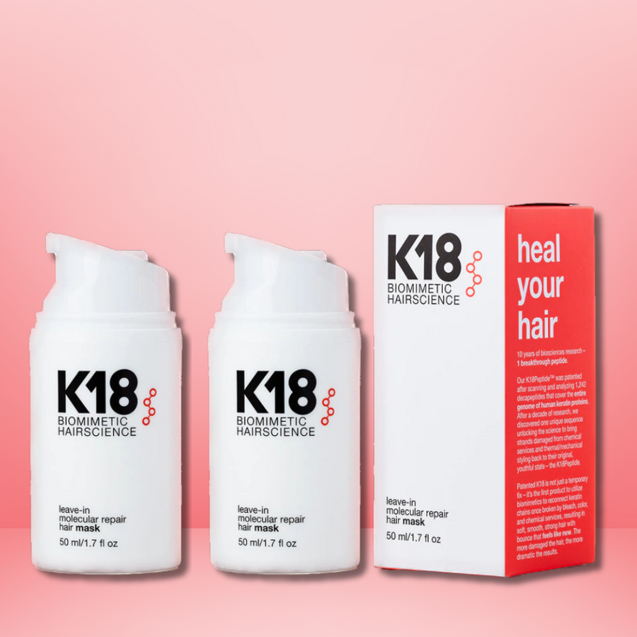 K18 Leave In Molecular Repair Hair Mask 50ml TWIN BUNDLE