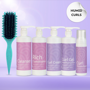 Clever Curl Humid Curly Hair + Curl Brush Ocean Glam Bundle