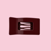 Glam Flat Wave Claw Clip Large | Maroon