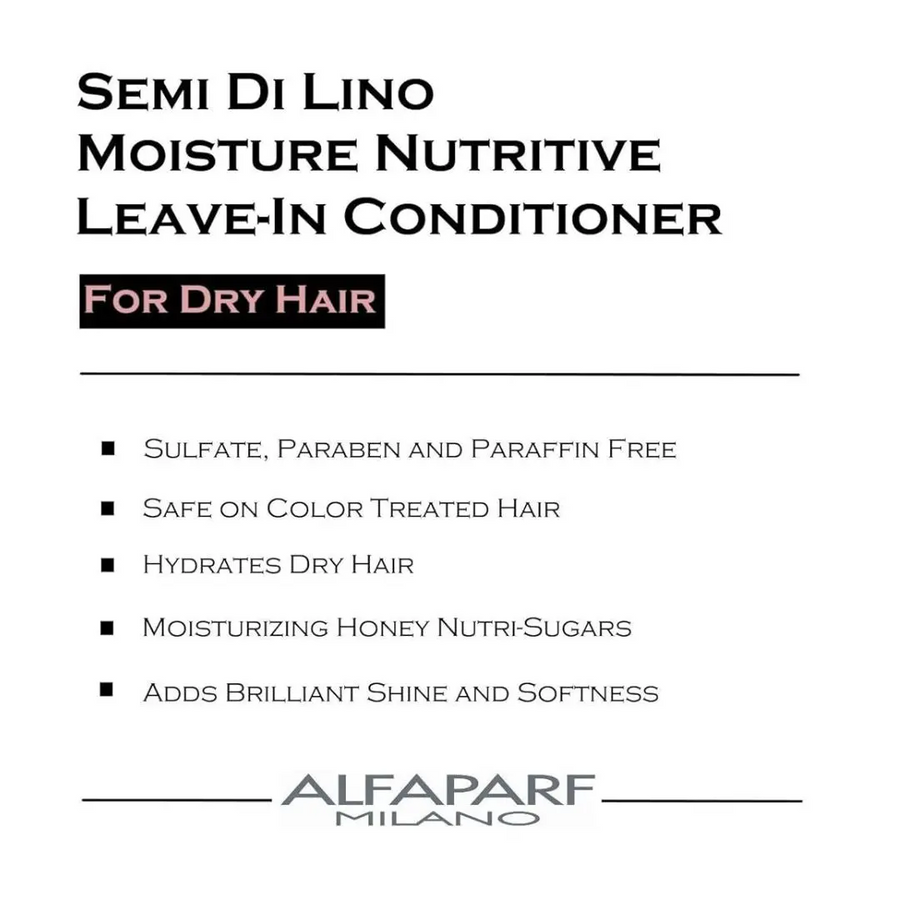 Alfaparf Milano Semi Di Lino Moisture Nutritive Leave In Conditioner 200ml