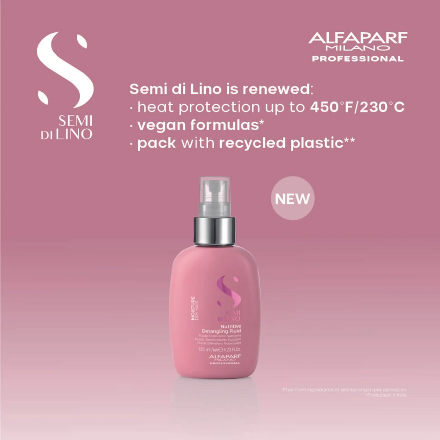 Alfaparf Milano Semi Di Lino Moisture Nutritive Detangling Fluid 125ml
