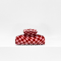 The Glam Claw Clip | Pink Checkers
