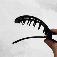 Glam Flat Claw Clip Large Matte Black