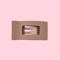 Glam Flat Wave Claw Clip Large | Light Brown