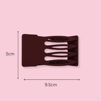 Glam Flat Wave Claw Clip Large | Maroon