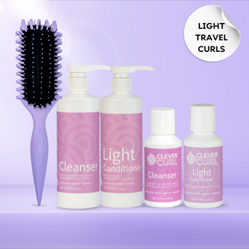 Clever Curl Light Home and Away + Curl Brush Lavender Glam Bundle