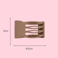 Glam Flat Wave Claw Clip Large | Light Brown