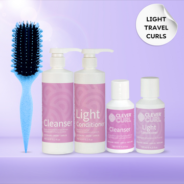 Clever Curl Light Home and Away + Curl Brush Sky Glam Bundle