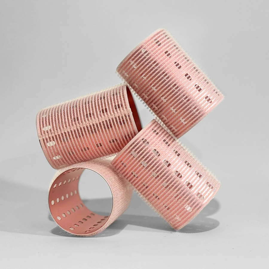 Glam Thermal Velcro Roller Pink Large