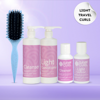 Clever Curl Light Home and Away + Curl Brush Sky Glam Bundle