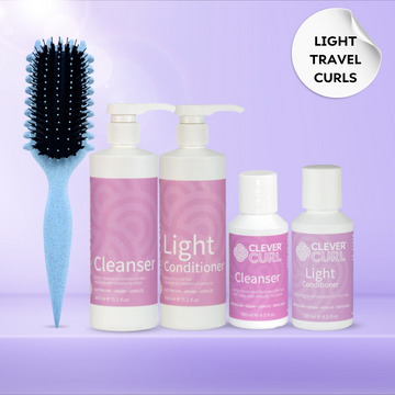 Clever Curl Light Home and Away + Curl Brush Sky Glam Bundle