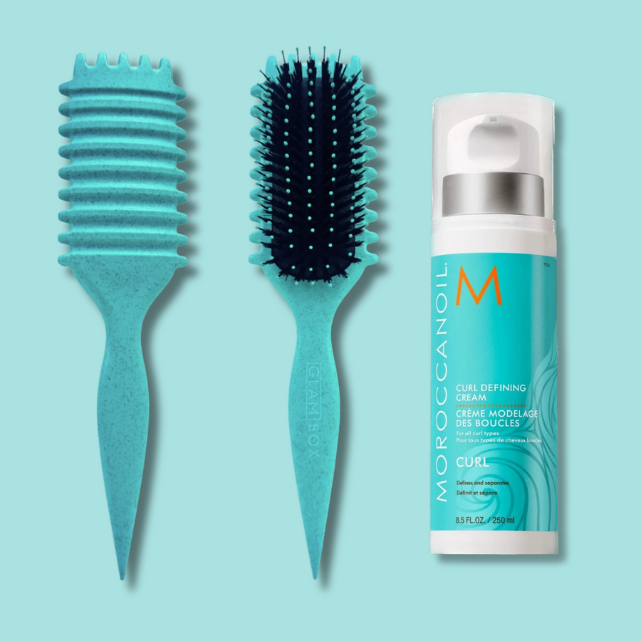 Curl Brush Ocean & Moroccan Oil Cream Bestie Bundle