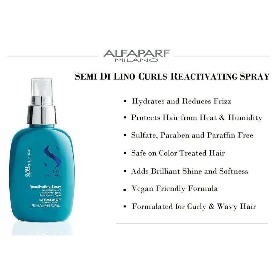 Alfaparf Milano Semi Di Lino Curls Reactivating Spray 125ml