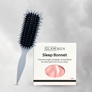 Curl Brush Pebble & Pink Sleep Bonnet Bestie Bundle
