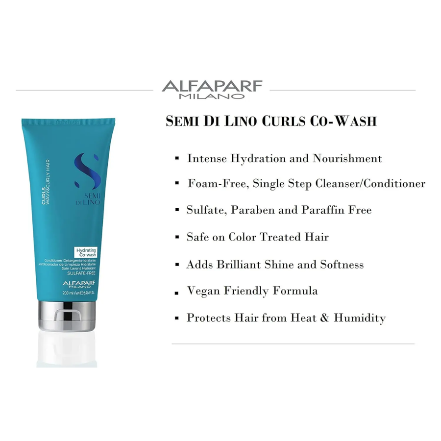 Alfaparf Milano Semi Di Lino Curls Hydrating Co Wash 200ml