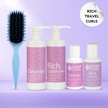 Clever Curl Rich Home and Away + Curl Brush Sky Glam Bundle