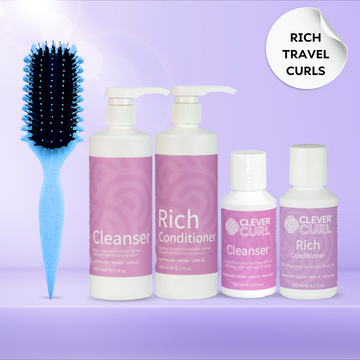 Clever Curl Rich Home and Away + Curl Brush Sky Glam Bundle