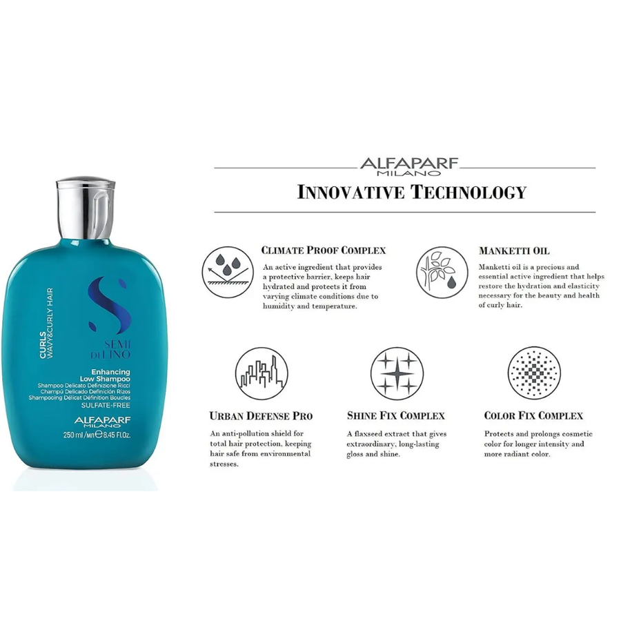Alfaparf Milano Semi Di Lino Curls Enhancing Low Shampoo 250ml