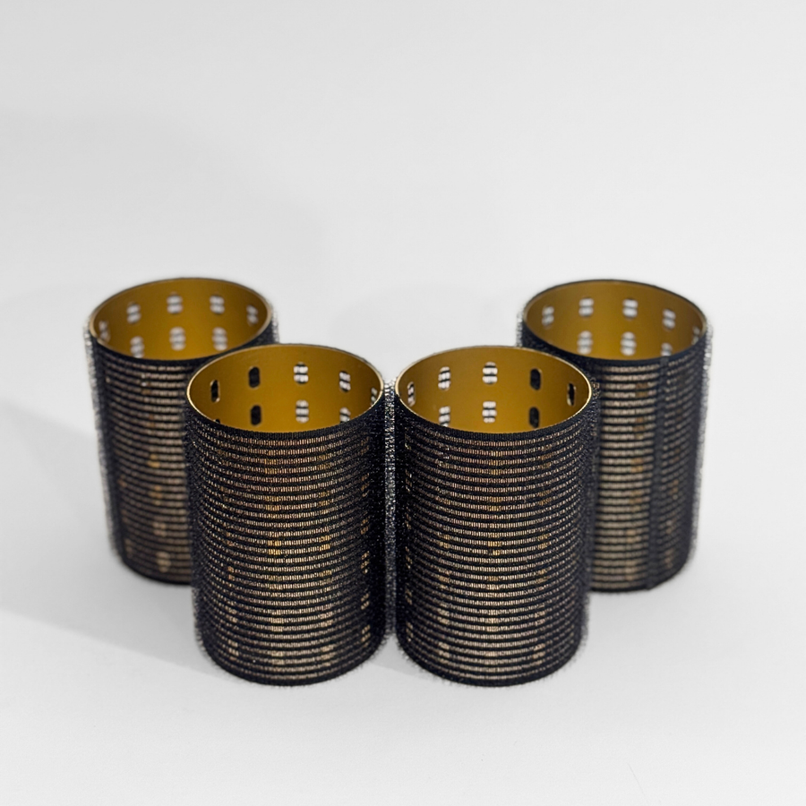 Glam Thermal Velcro Roller Black Large