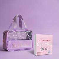 Glam Box Travel Bag Lavender & Self Warming Eye Mask Lavender Bestie Bundle