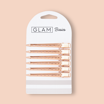 Glam Basics Flat Sectioning Clips Rose Gold