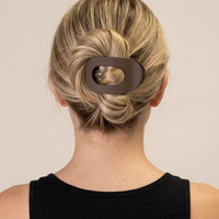 Glam Flat Claw Clip Large Matte Brunette