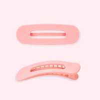 Glam Flat Wide Claw Clip Small | Pink