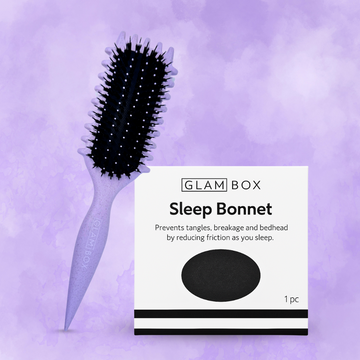 Curl Brush Lavender & Sleep Bonnet Black Bestie Bundle