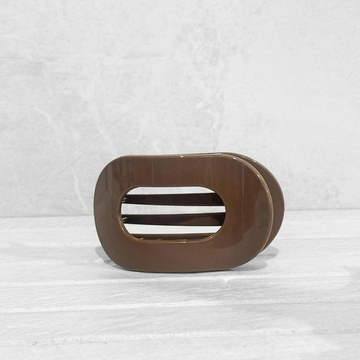 Glam Flat Claw Clip Large Gloss Brunette