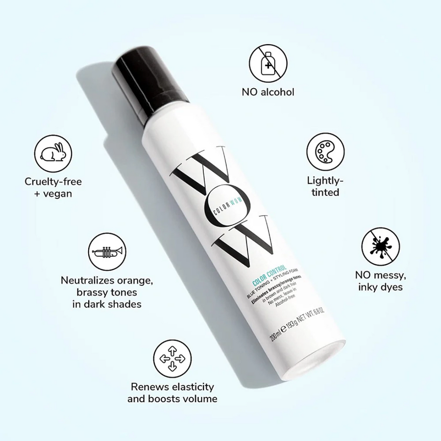 Color Wow Color Control Blue Toning & Styling Foam 200ml