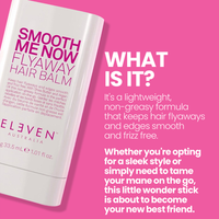 Eleven Flyaway Hair Balm + Pink Glam Sleek Styler + Pink Teasing Brush | BESTIE BUNDlE