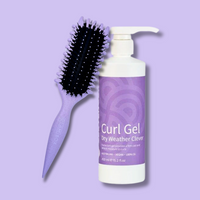 Curl Brush Lavender & Clever Curl Gel Dry Weather Bestie Bundle