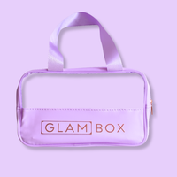 Glam Box Travel Bag Lavender with Lavender Curl Brush & Lilac Afro Comb Bestie