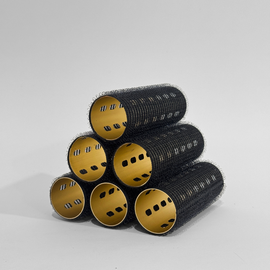 Glam Thermal Velcro Roller Black Small