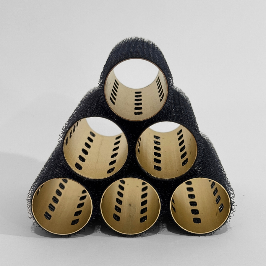 Glam Thermal Velcro Roller Black Small