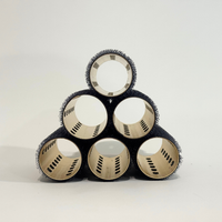 Glam Thermal Velcro Roller Black Small