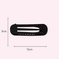 Glam Flat Wide Claw Clip Small | Black