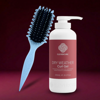 Curl Brush Sky & Clever Curl Gel Dry Weather Bestie Bundle
