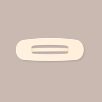 Glam Flat Wide Claw Clip Small | Light Cream