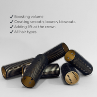 Glam Thermal Velcro Roller Black Small