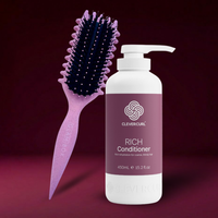 Curl Brush Rose & Clever Curl Rich Conditioner Bestie Bundle
