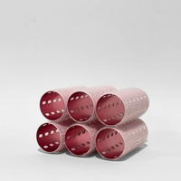 Glam Thermal Velcro Roller Pink Medium 6pc