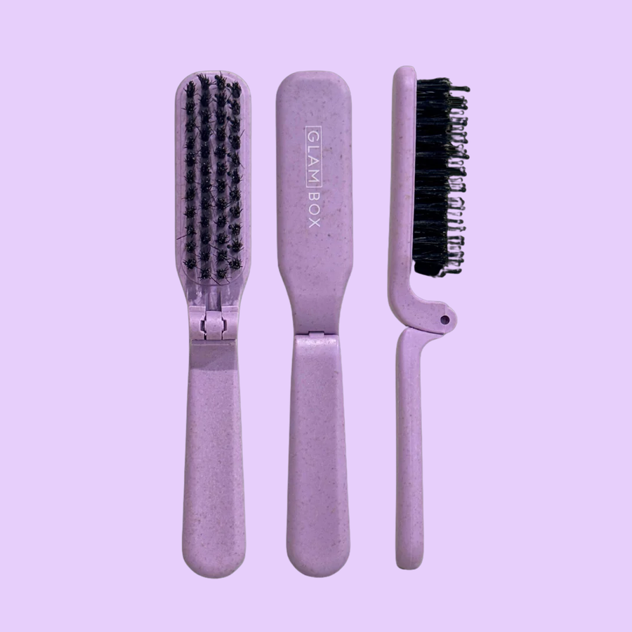 Glam Box Travel Bag Lavender with Lilac Miracle Brush & Lilac Mini Miracle Bestie