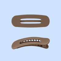 Glam Flat Wide Claw Clip Small | Dark Brown